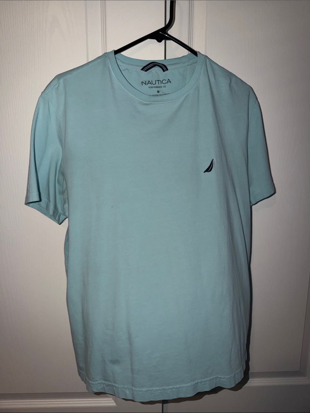 Nautica Men’s Mint Blue Crewneck Short-Sleeve Tee